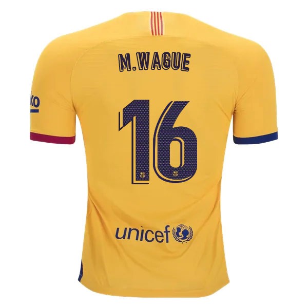 Camiseta Barcelona NO.16 Wague 1ª 2019/20 Azul Rojo